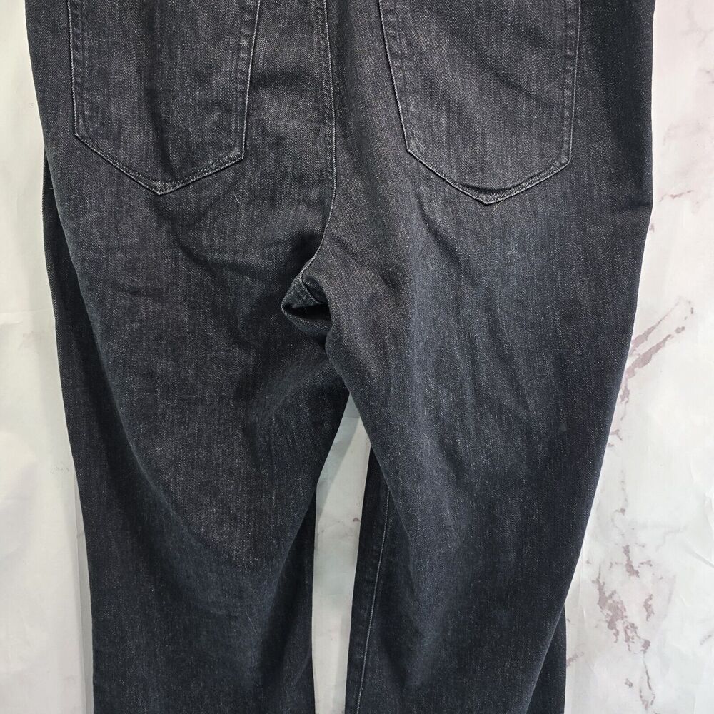 Good American Jeans Womens 20 Black Denim High Rise Crop Mini Boot Whiskering - Picture 7 of 11